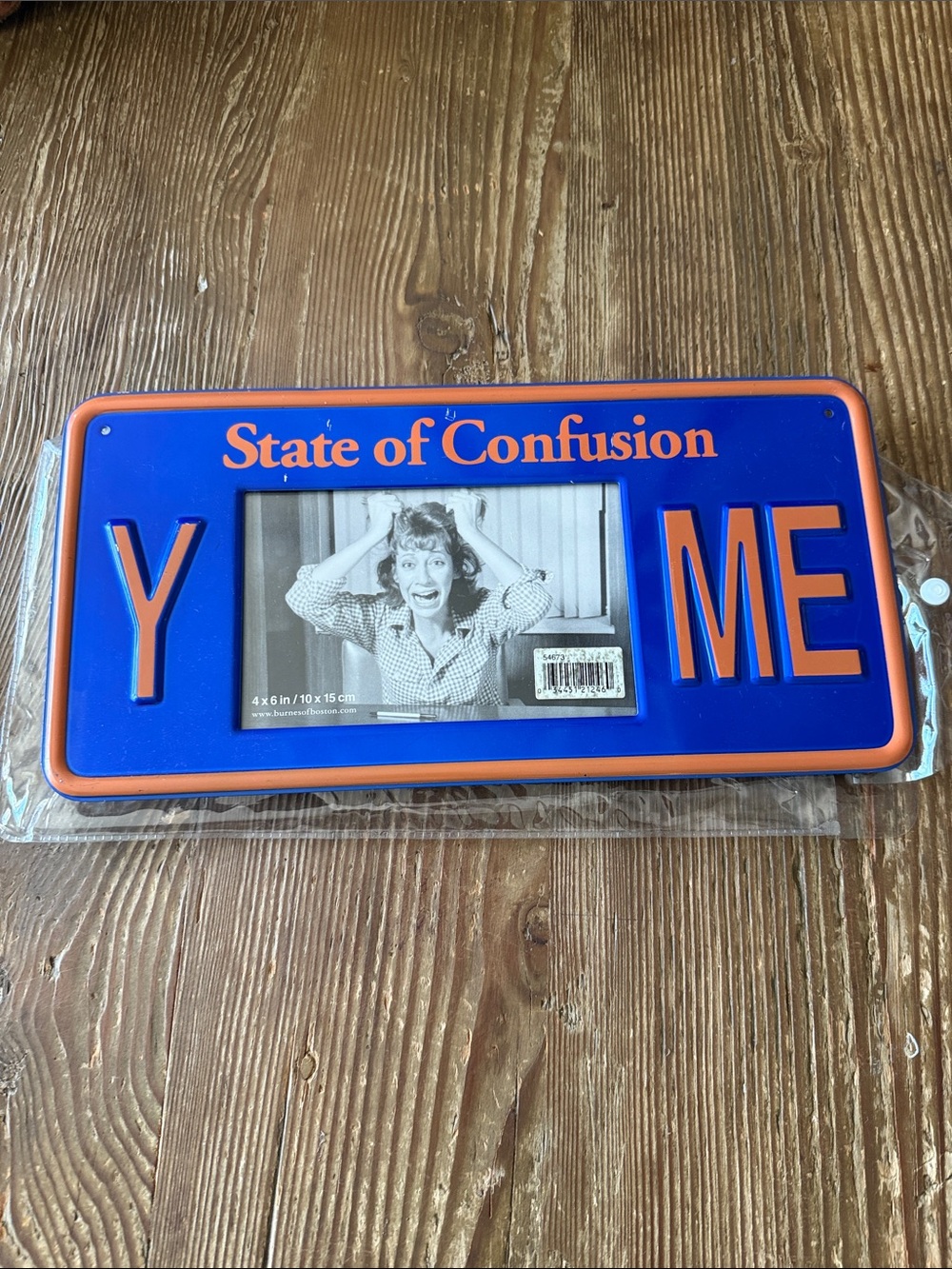 State of Confusion Blue and Orange Photo Frame - Novelty Home accent